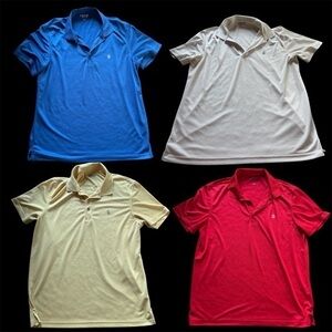 Bundle of Men's IZOD Golf Polo Shirt Set - Blue, White, Yellow, Red